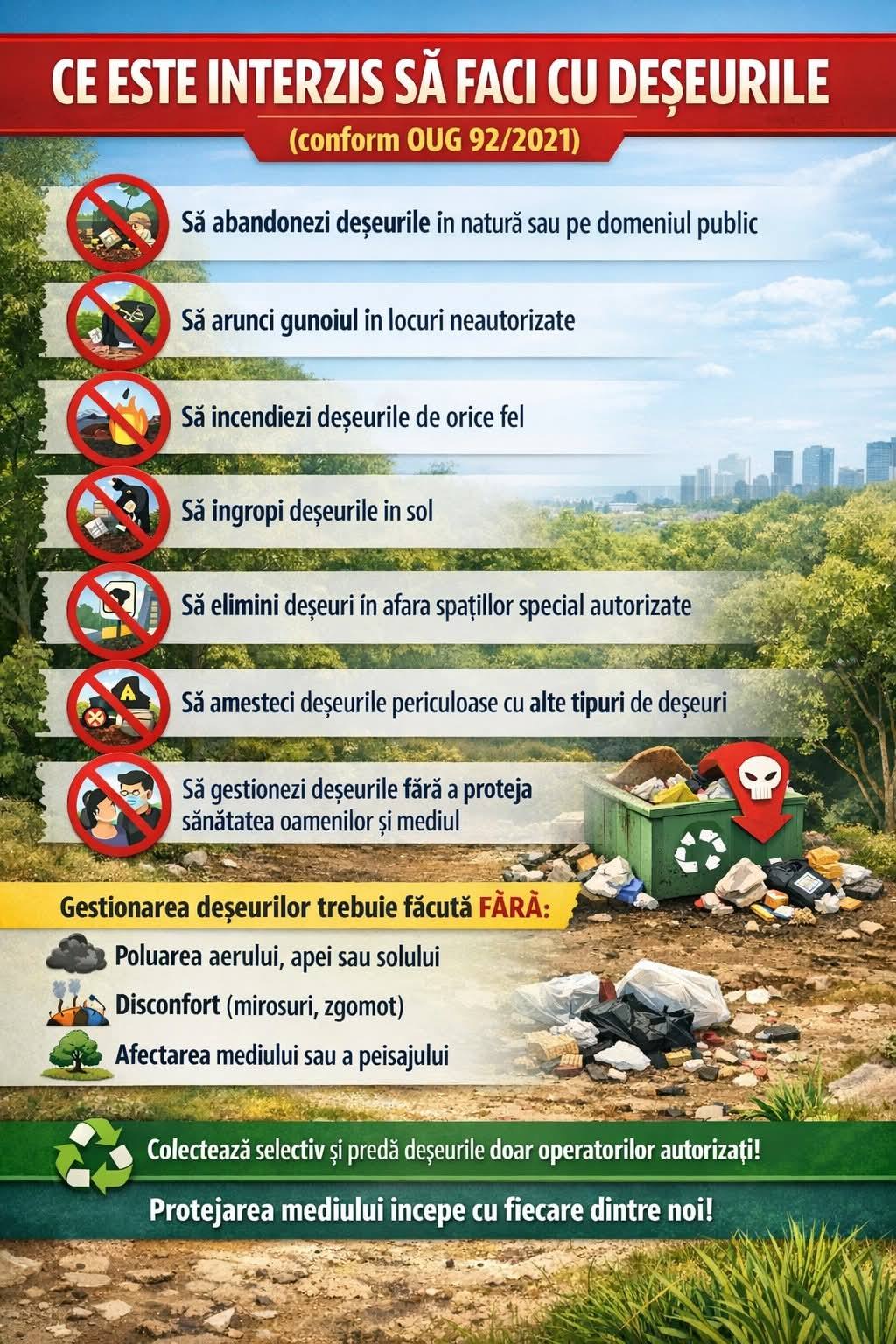 You are currently viewing ADI Salubritate: abandonarea și incendierea deșeurilor sunt strict interzise