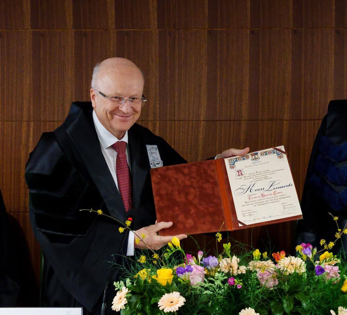 You are currently viewing Universitatea din București a acordat profesorului Koen Lenaerts, președintele Curții de Justiție a Uniunii Europene, titlul de Doctor Honoris Causa