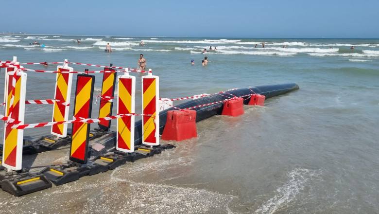 You are currently viewing Un rezervor de gaz, îngropat ilegal, a fost descoperit pe plaja din Năvodari