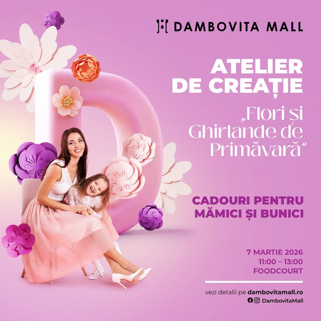 You are currently viewing Atelier creativ pentru copii, de 8 Martie, la Dâmbovița Mall