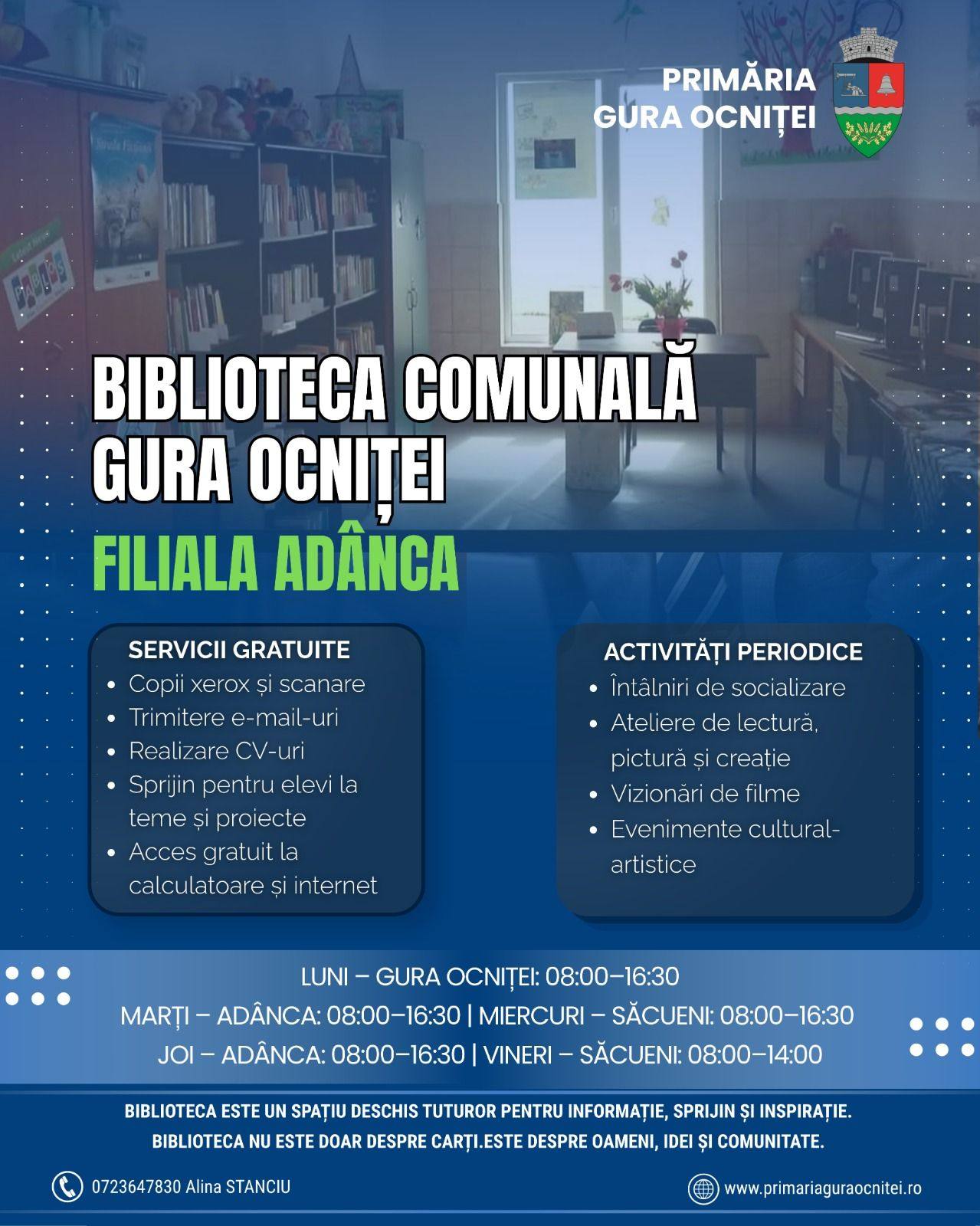 You are currently viewing Biblioteca din Gura Ocniței devine spațiu pentru educație și activități creative