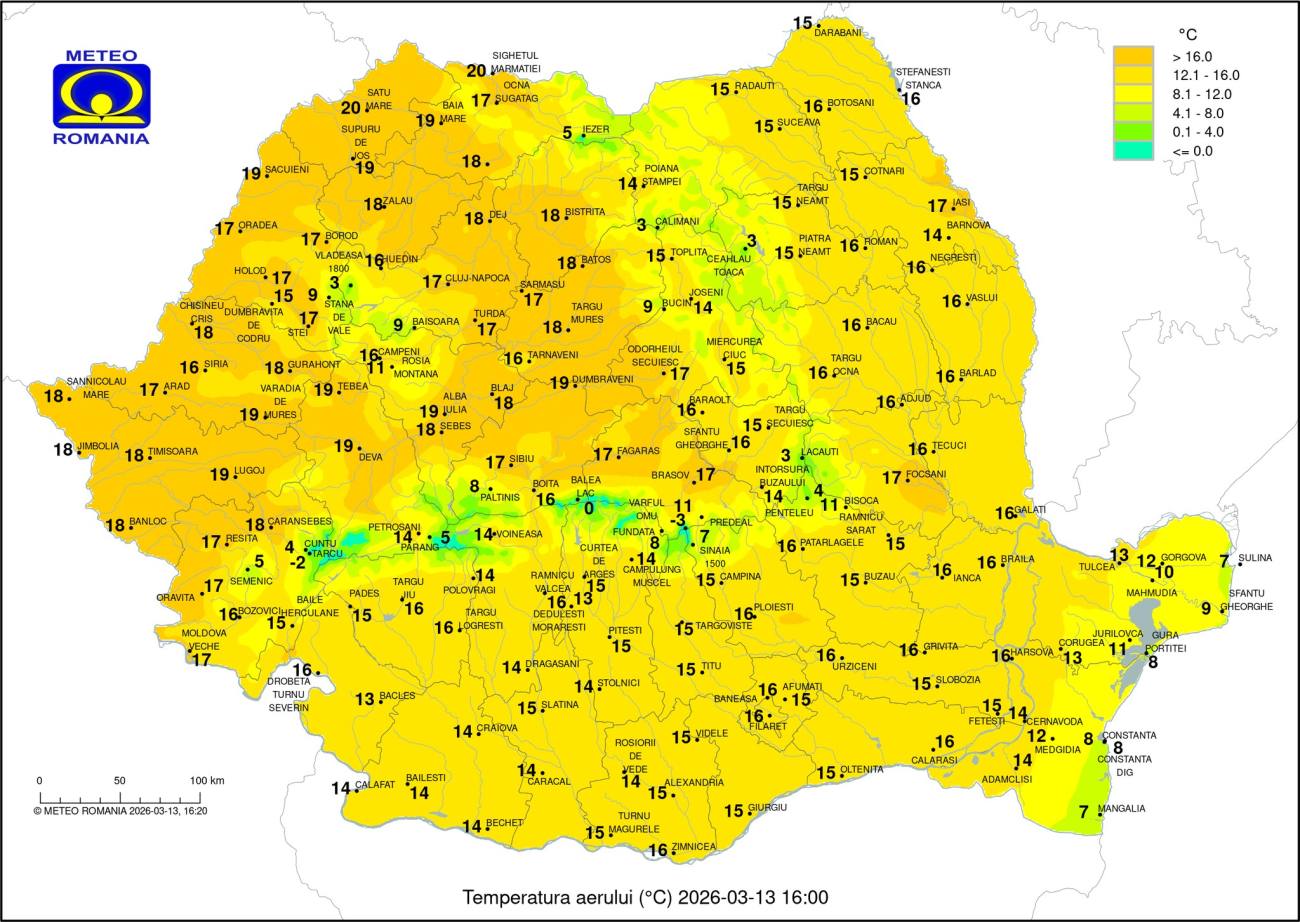 You are currently viewing Maxime termice de 15 grade Celsius, astăzi, în județul Dâmbovița. Vremea frumoasă se menține și în weekend