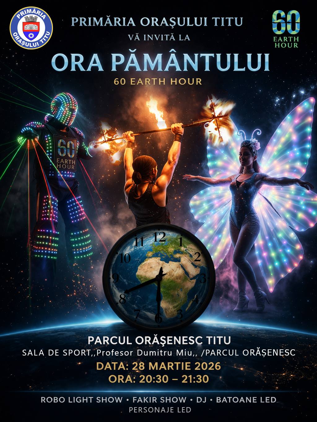 You are currently viewing Ora Pământului, va fi marcată la Titu printr-un spectacol în aer liber