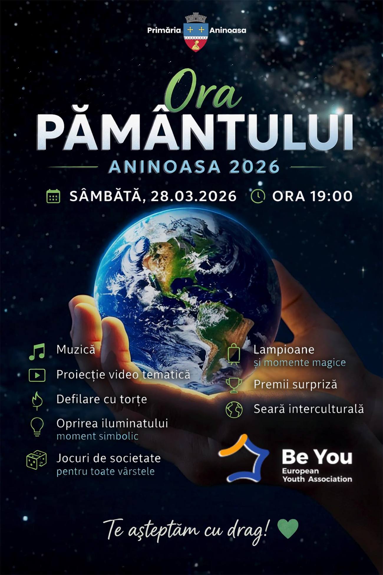 You are currently viewing Ora Pământului, marcată la Aninoasa printr-un eveniment dedicat responsabilității față de mediul înconjurător