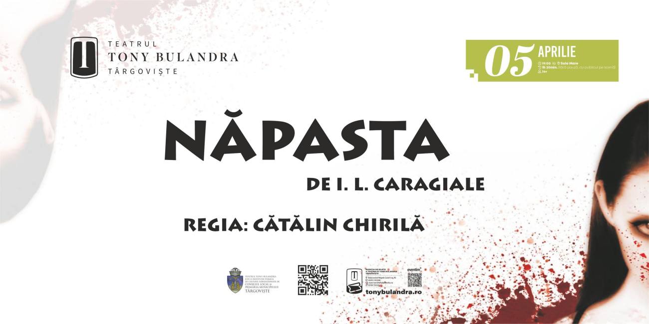 You are currently viewing Invitație la cultură! La Teatrul „Tony Bulandra” se va juca piesa „Năpasta”