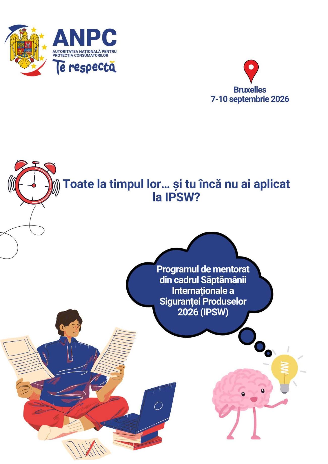 You are currently viewing ANPC: Apel deschis pentru studenți: Programul de mentorat din cadrul Săptămânii Internaționale a Siguranței Produselor 2026