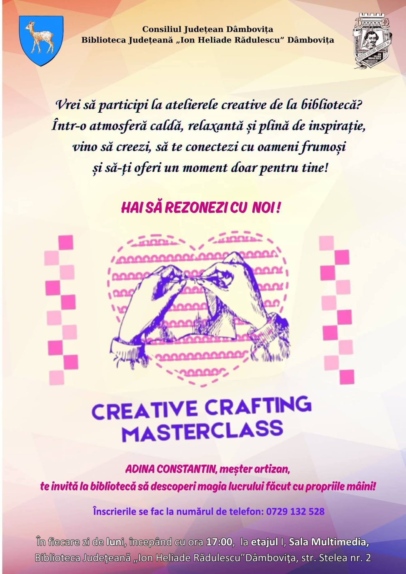 You are currently viewing Ateliere creative organizate la Biblioteca Județeană Dâmbovița