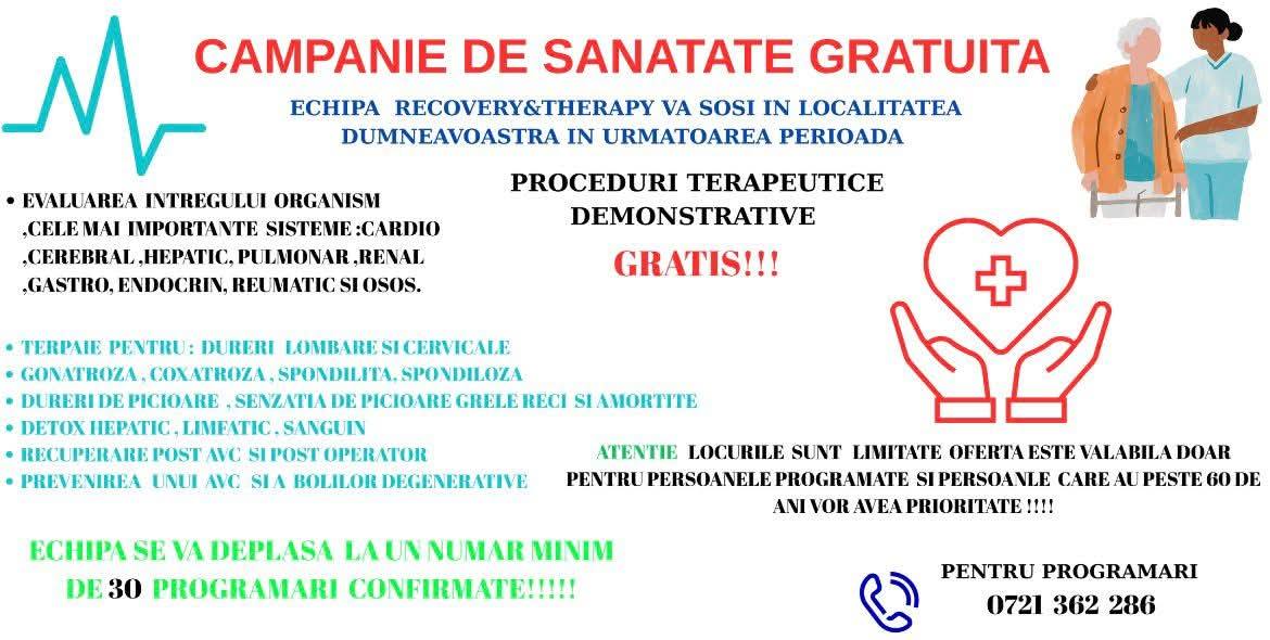 You are currently viewing Campanie de sănătate gratuită, pentru locuitorii din Ulmi