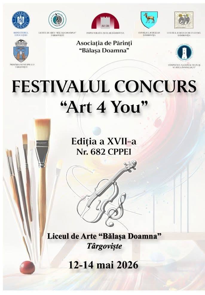 You are currently viewing Concursul interjudețean interdisciplinar „ART 4 YOU” a ajuns la ediția a XVII-a!
