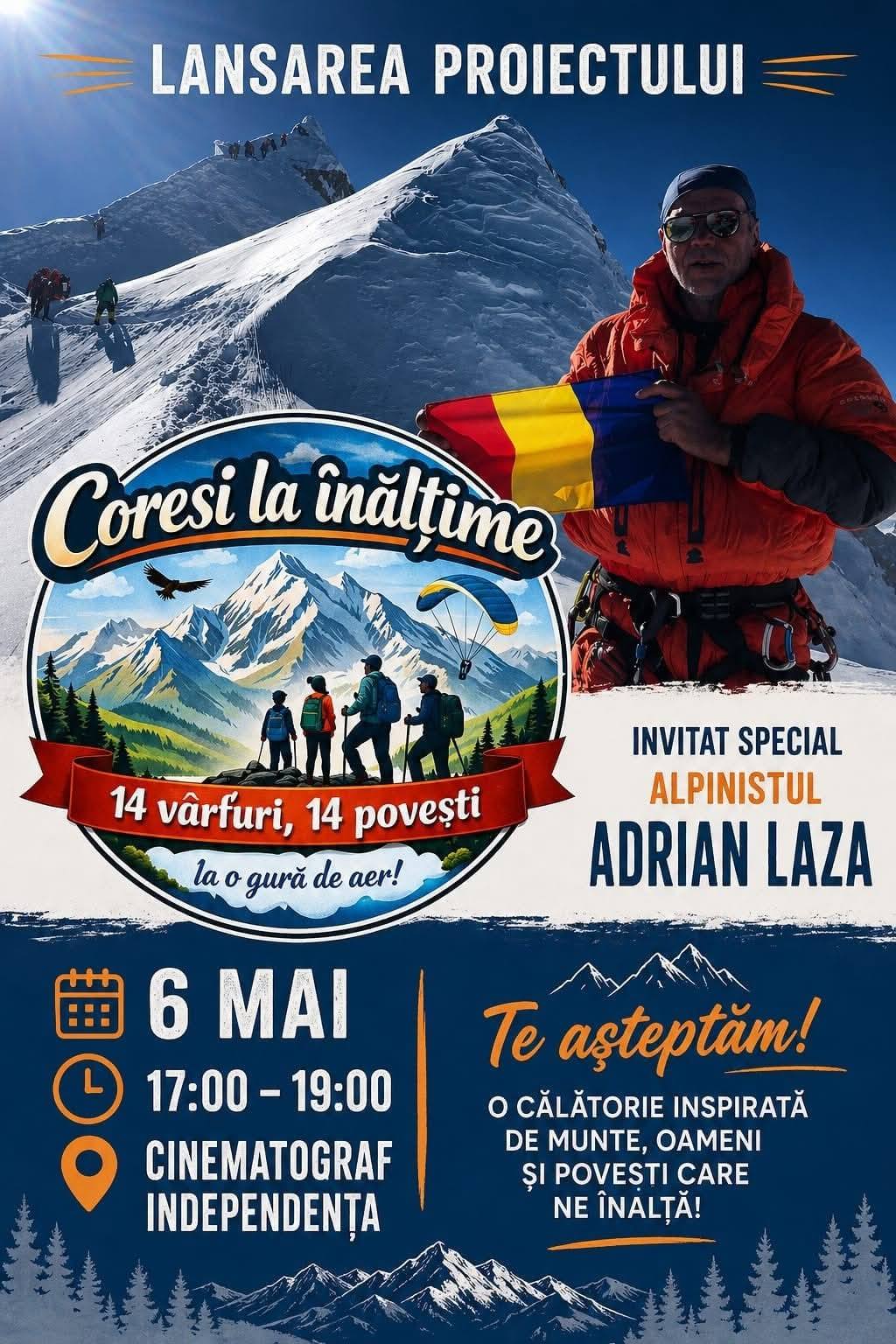 You are currently viewing „Coresi la înălțime”, proiect educațional lansat la Târgoviște, cu alpinistul Adrian Laza invitat special