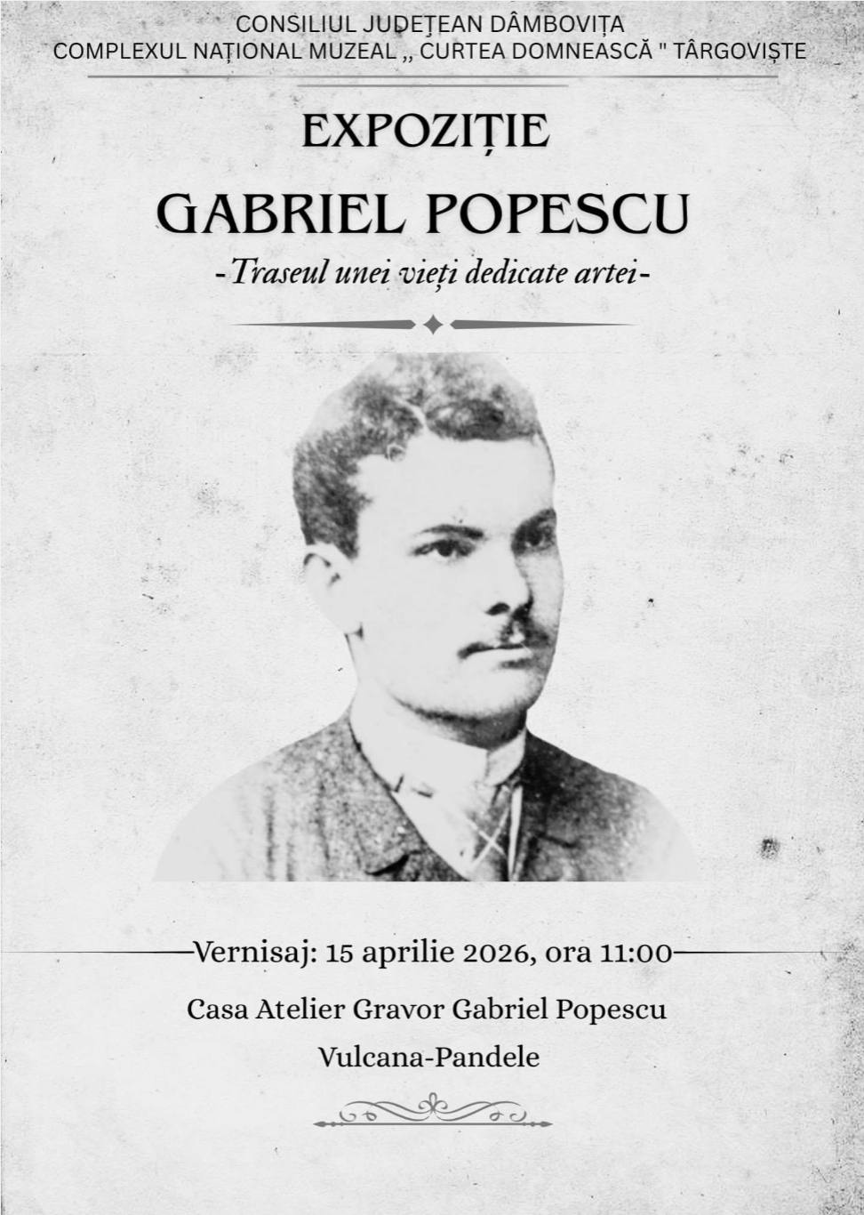 You are currently viewing „Gabriel Popescu – traseul unei vieți dedicate artei”, expoziție temporară organizată la Casa-Atelier „Gravor Gabriel Popescu”