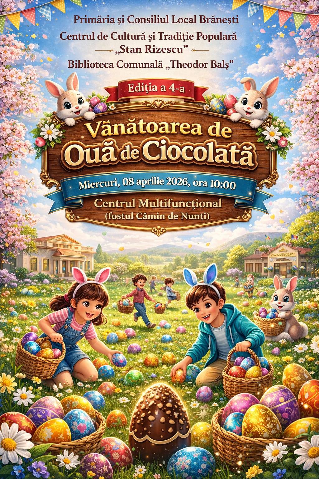 You are currently viewing Vânătoare de ouă de ciocolată, miercuri, la Brănești