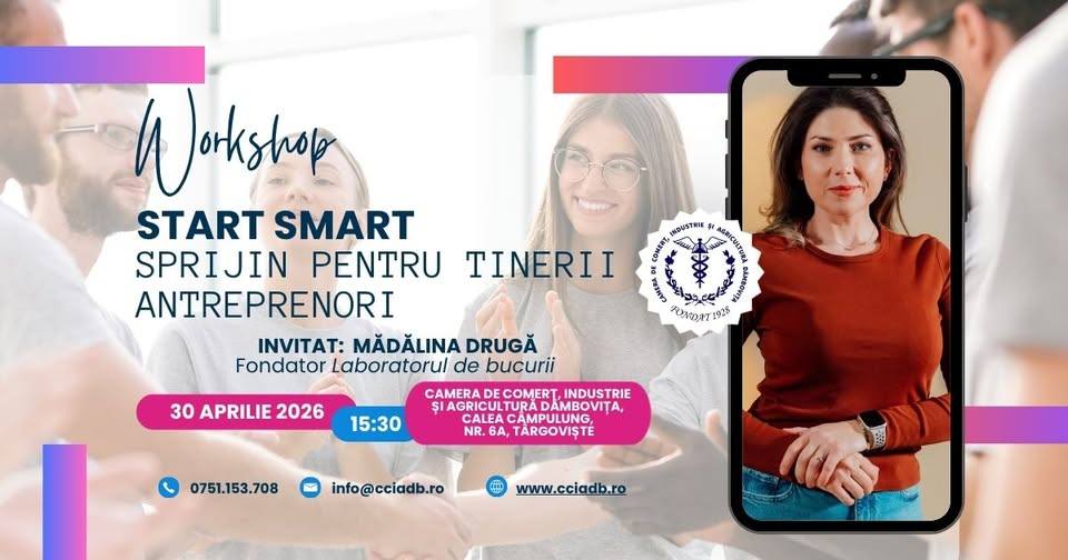 You are currently viewing Workshop pentru tinerii antreprenori, organizat de CCIA Dâmbovița la Târgoviște