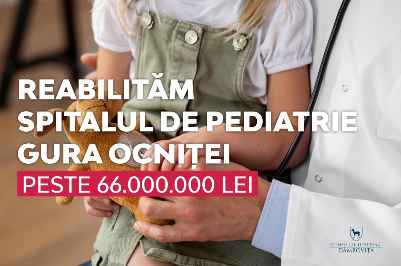 You are currently viewing Încep lucrările la Spitalul de Pediatrie Gura Ocniței. Investiție de peste 66 de milioane de lei în reabilitarea pavilioanelor