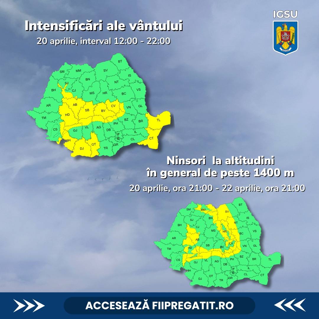You are currently viewing Vântul și ninsorile revin. ISU Dâmbovița transmite recomandări pentru populație