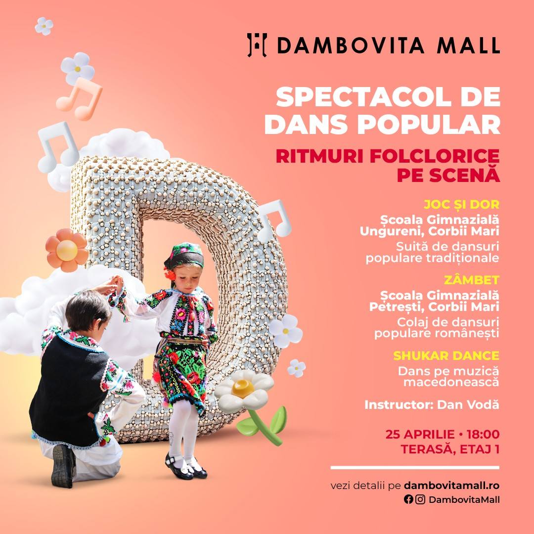 You are currently viewing Spectacol de dans popular, în această seară la Dâmbovița Mall