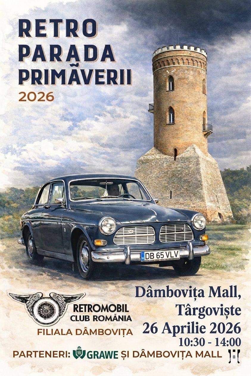 You are currently viewing Călătorie în timp la Târgoviște. Retroparada Primăverii revine în parcarea Dâmbovița Mall