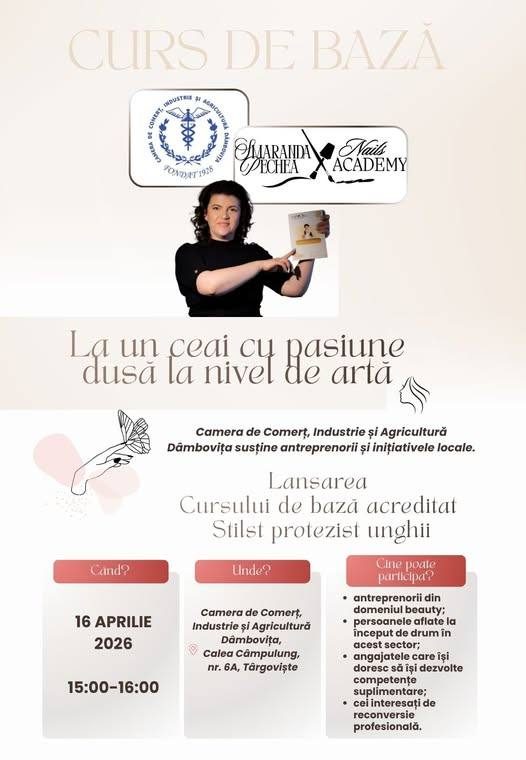 You are currently viewing Curs acreditat de stilist protezist unghii, lansat la Târgoviște, cu sprijinul CCIA Dâmbovița
