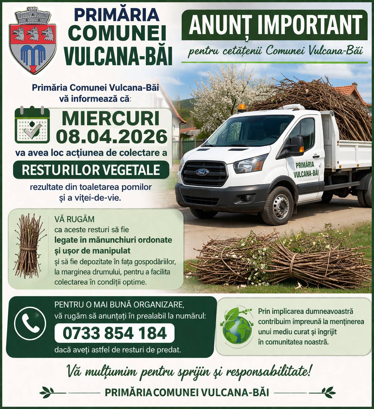 You are currently viewing Colectare de resturi vegetale la Vulcana-Băi