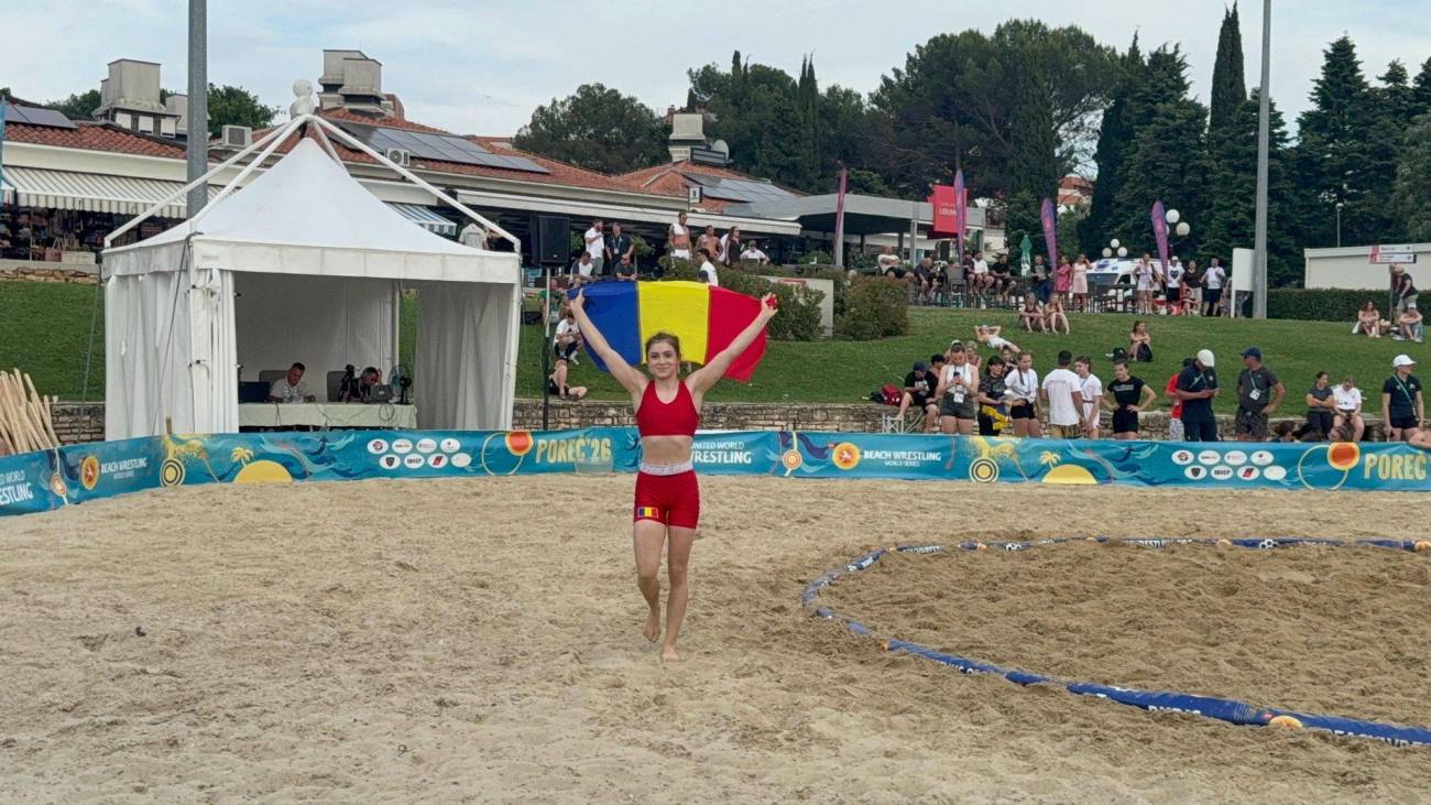 You are currently viewing Performanță remarcabilă la Campionatul European de Lupte pe Plajă pentru doi luptători români! Georgiana Hărșan și Alexandru Năpârcă, medaliați cu aur