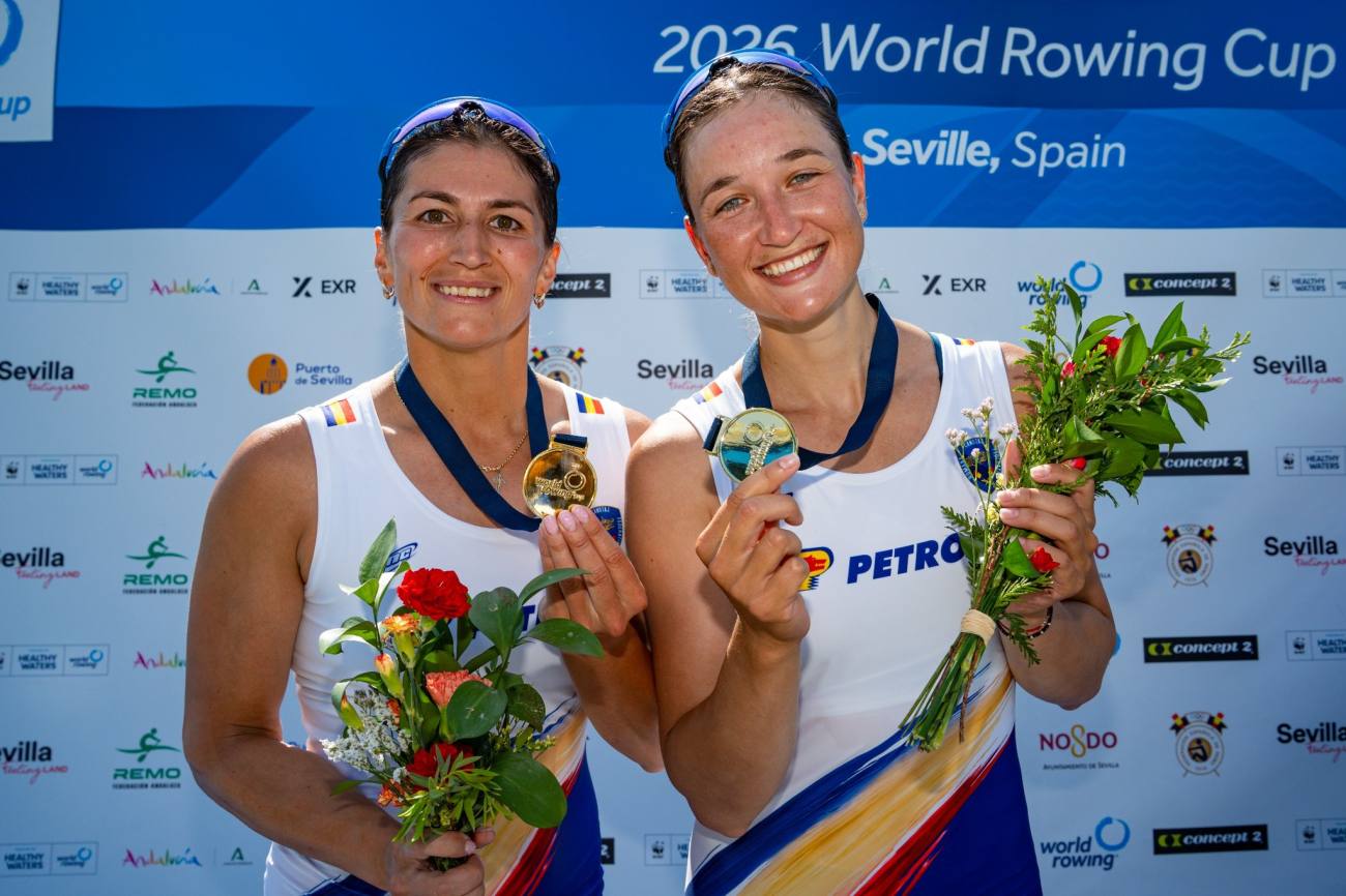 You are currently viewing 4 medalii pentru România la Cupa Mondială de Canotaj de la Sevilla! Ancuța Bodnar și Simona Radiș, aur la dublu vâsle feminin