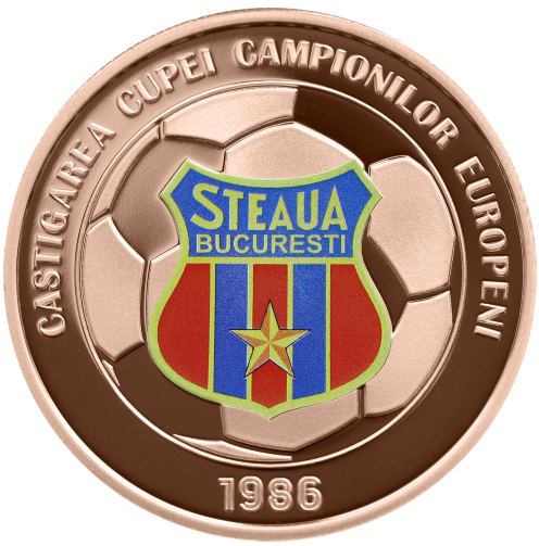 You are currently viewing BNR lansează în circuitul numismatic o monedă din argint și o monedă din tombac cuprat cu tema „Steaua București – 40 de ani de la câștigarea Cupei Campionilor Europeni”