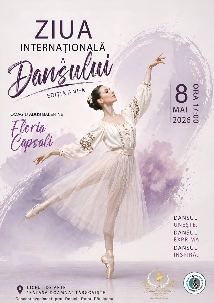 You are currently viewing Ziua Internațională a Dansului va fi marcată la Liceul de Arte ,,Bălașa Doamna” Târgoviște