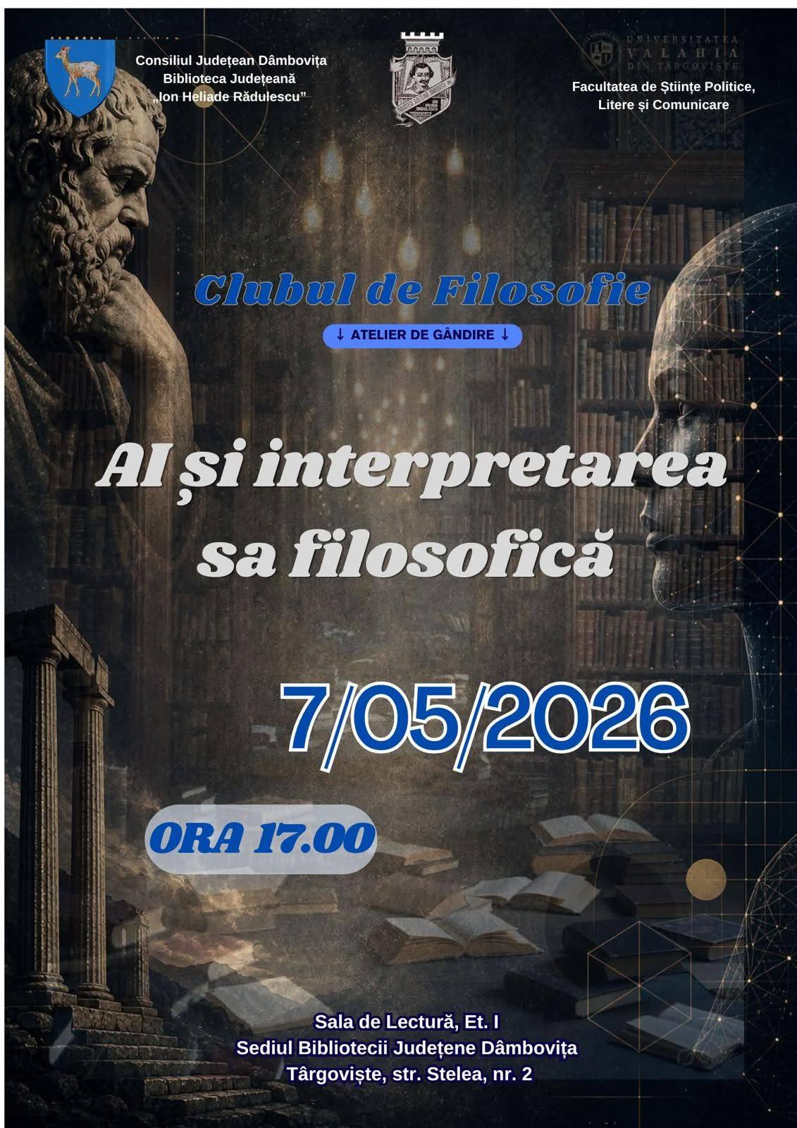 You are currently viewing O nouă întâlnire a Clubului de Filosofie la Biblioteca Județeană Dâmbovița
