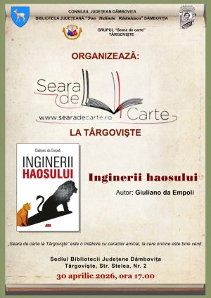Read more about the article La Biblioteca Județeană Dâmbovița a avut loc o nouă întâlnire din ciclul „Seara de carte la Târgoviște”