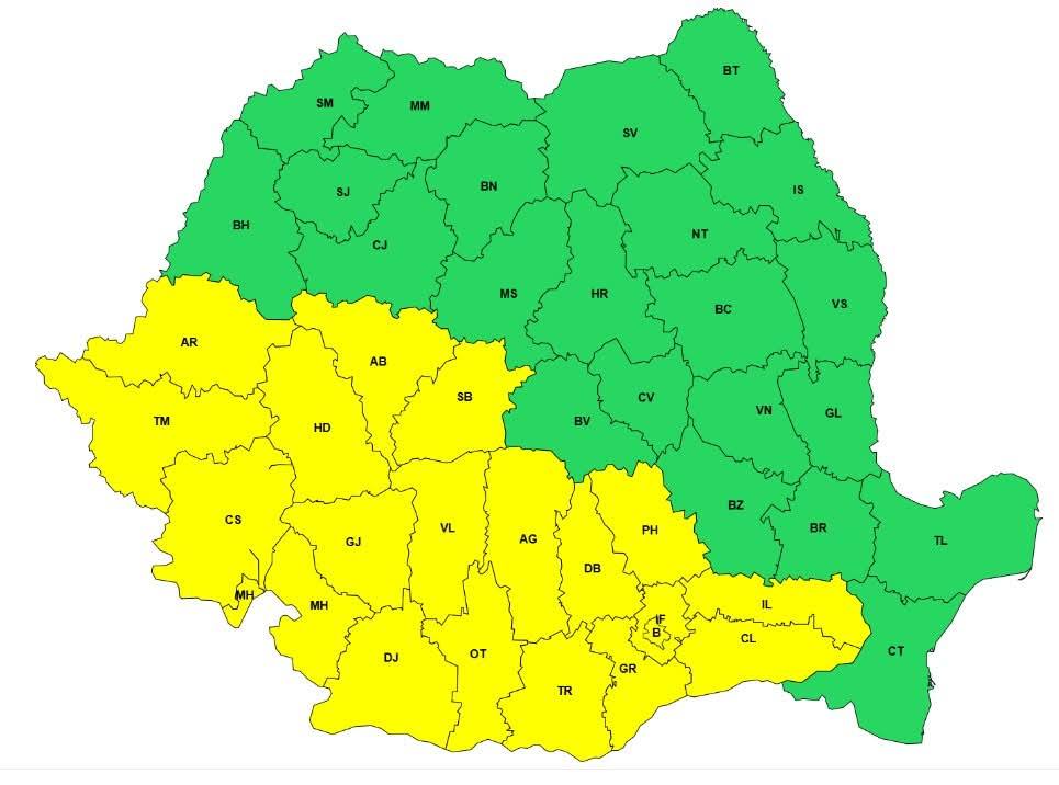 You are currently viewing Weekend cu ploi, vijelii și grindină în Dâmbovița. Cod Galben de instabilitate atmosferică