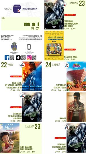 Read more about the article Vezi programul proiecțiilor de film la Cinema Independența, în perioada 18-24 mai 2026!