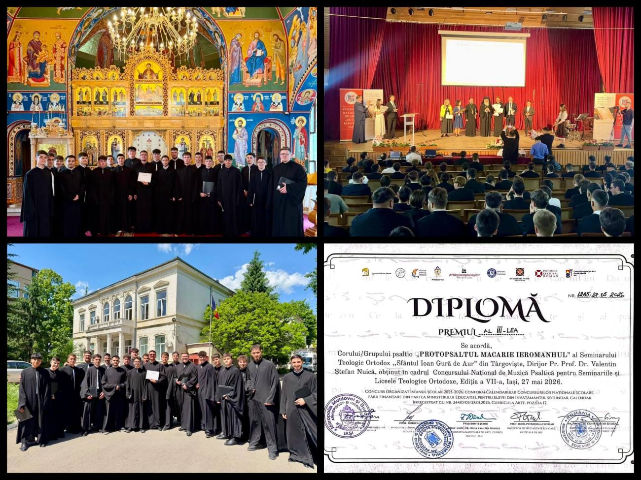 You are currently viewing GRUPUL PSALTIC AL SEMINARULUI TEOLOGIC DIN TÂRGOVIȘTE A FOST PREMIAT LA IAȘI, LA CONCURSUL NAȚIONAL DE PROFIL
