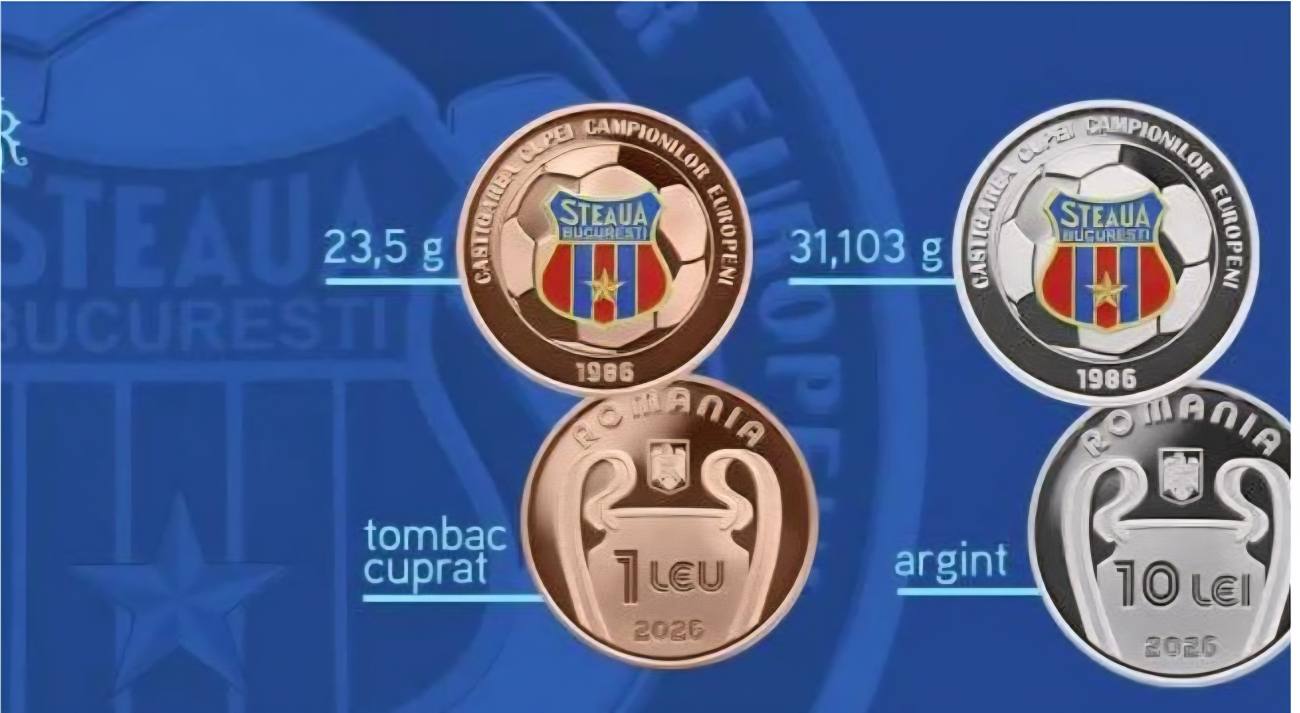 You are currently viewing BNR: Lansare de monede aniversare dedicate victoriei Steaua București în Cupa Campionilor Europenilor Europeni
