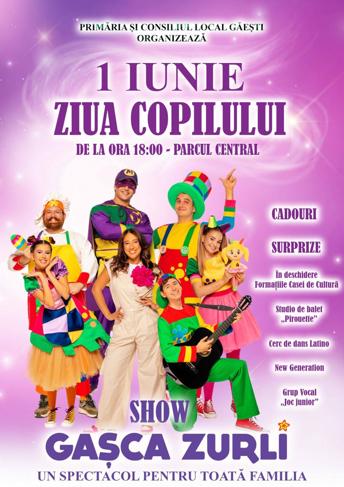 You are currently viewing Gașca Zurli și multe surprize pentru copii, de 1 Iunie, la Găești
