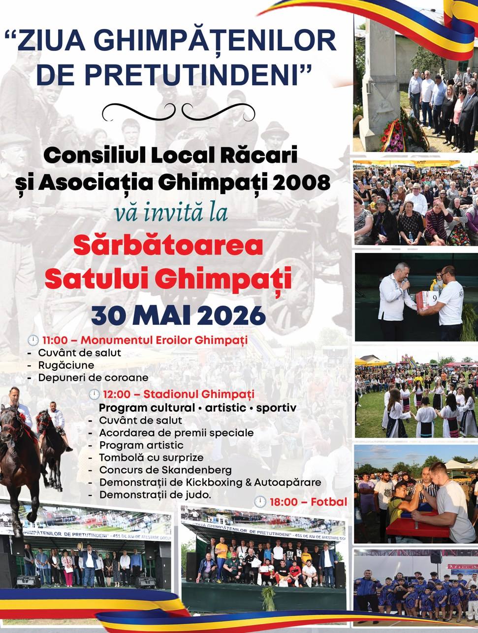 You are currently viewing Satul Ghimpați își sărbătorește comunitatea pe 30 mai. Program artistic, competiții sportive și momente festive la Răcari