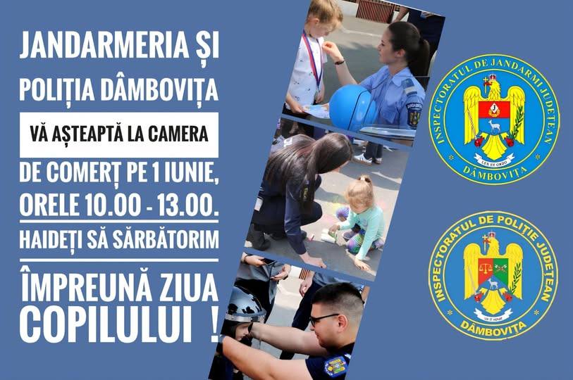 You are currently viewing De ziua lor, copiii vor descoperi secretele muncii de polițist și jandarm, la Camera de Comerț Dâmbovița  