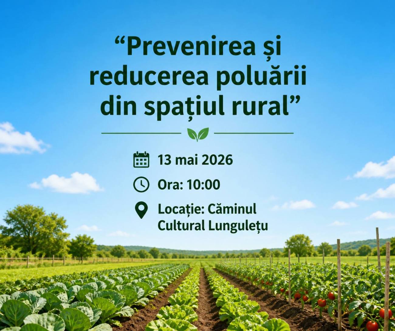 You are currently viewing Sesiune de informare la Lungulețu. Fermierii, invitați să afle cum pot preveni poluarea în mediul rural