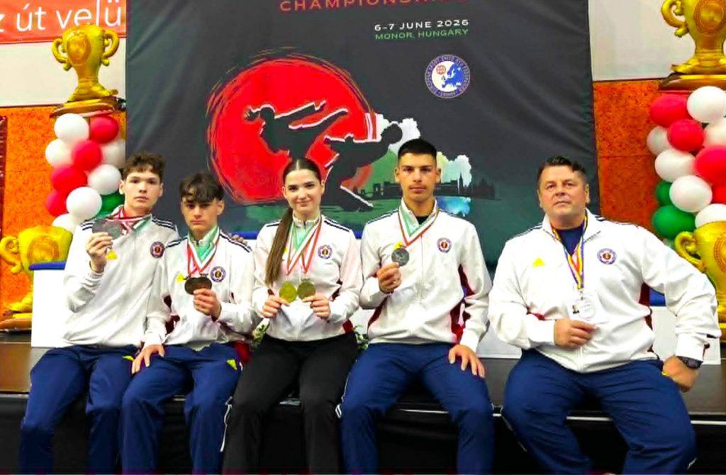You are currently viewing Sportivii de la CS Târgoviște, de cinci ori pe podium la Campionatul European de Karate Shito Ryu! Anastasya Andrei, campioană europeană la kumite