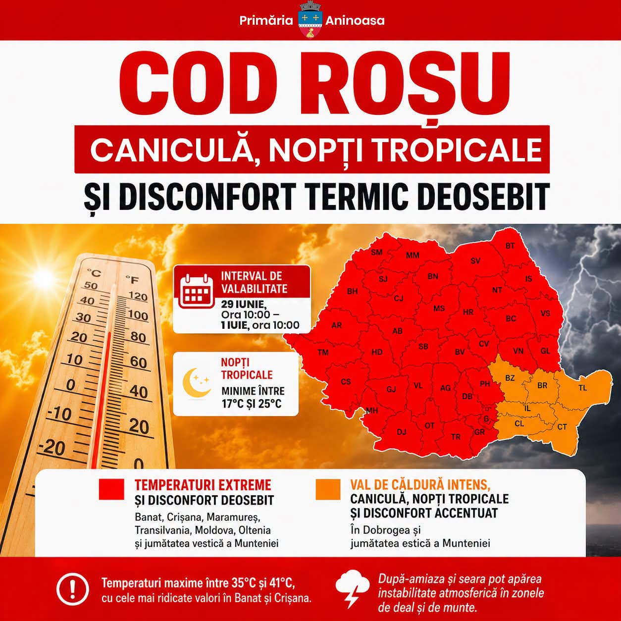 You are currently viewing Primarul comunei Aninoasa îi îndeamnă pe locuitori să fie alături de cei vulnerabili în zilele de foc