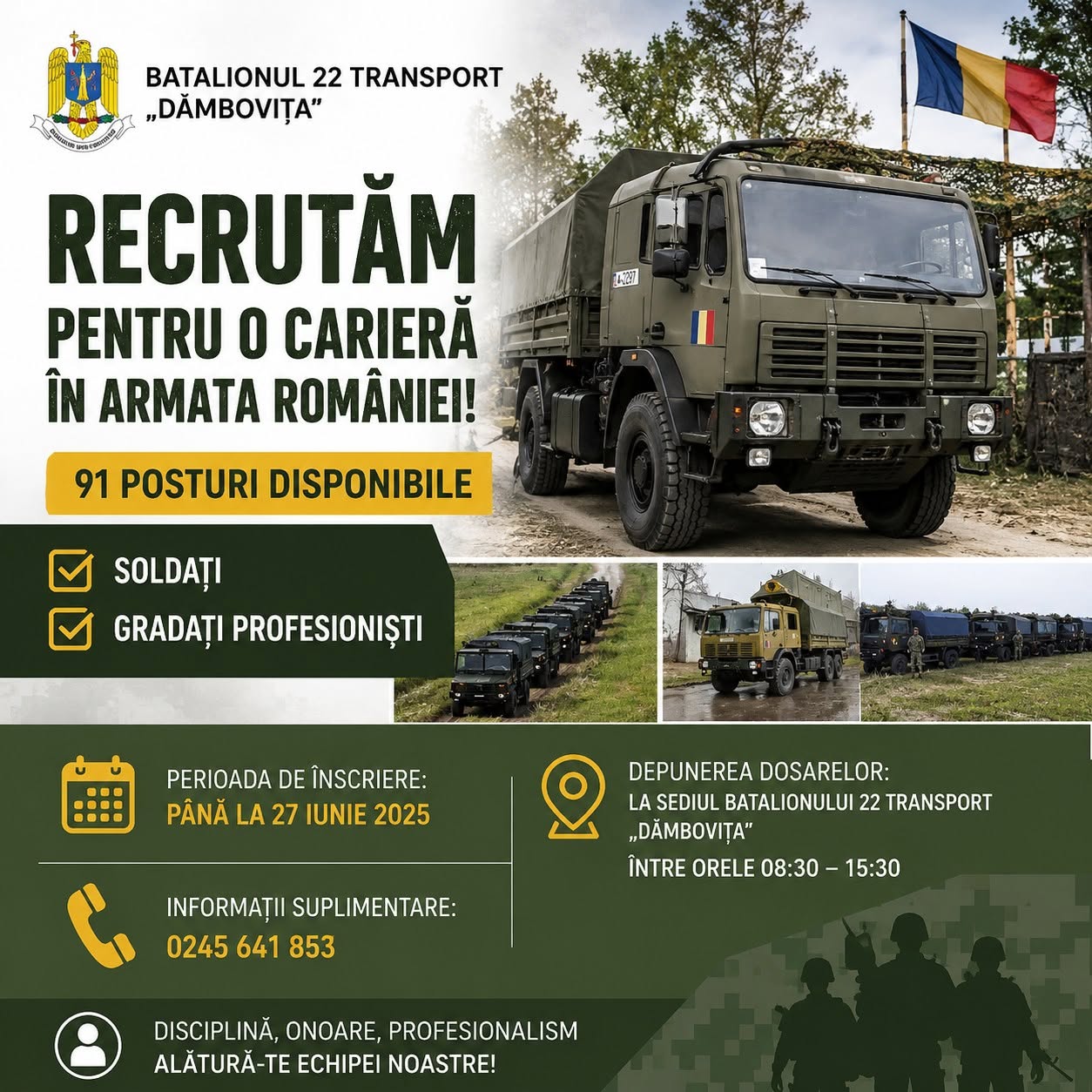 You are currently viewing Primăria Ulmi aduce la cunoștința tinerilor o nouă oportunitate de carieră în Armata României