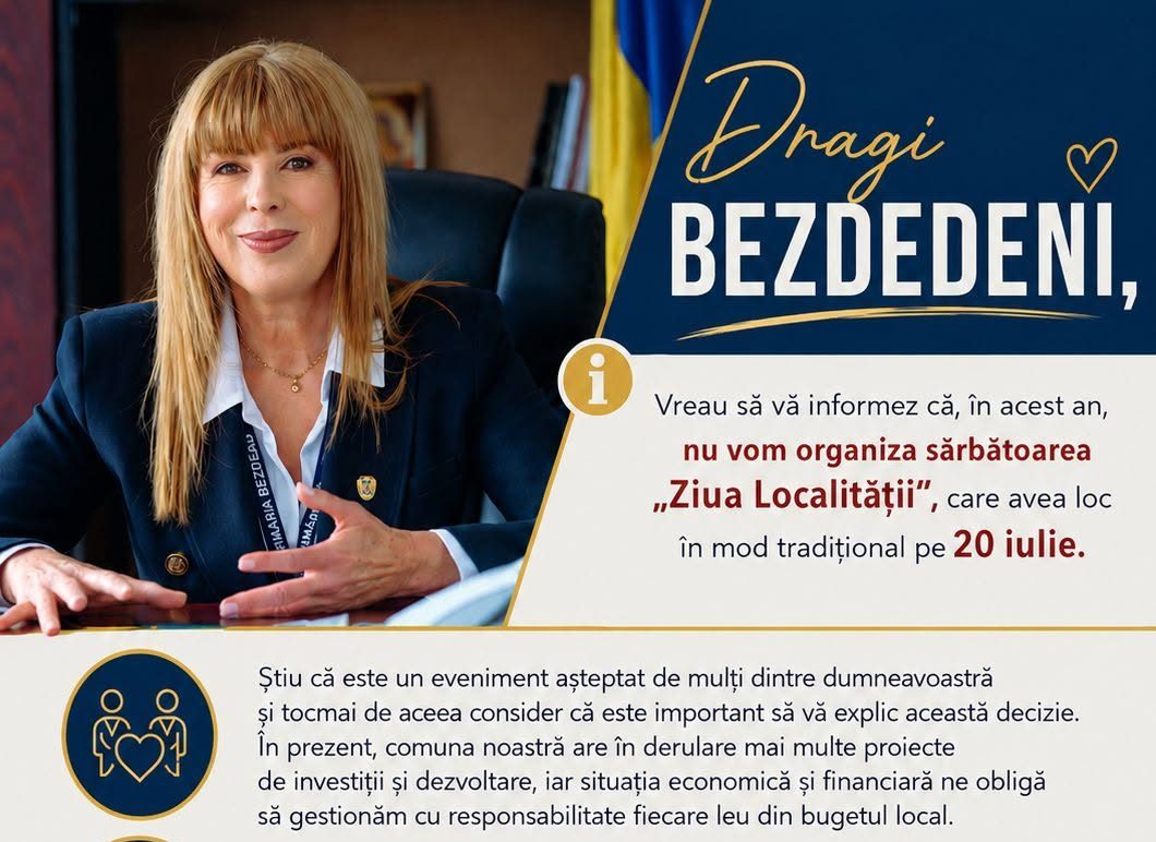 You are currently viewing Administrația din Bezded renunță anul acesta la Ziua Localității. Fondurile vor fi direcționate către investiții