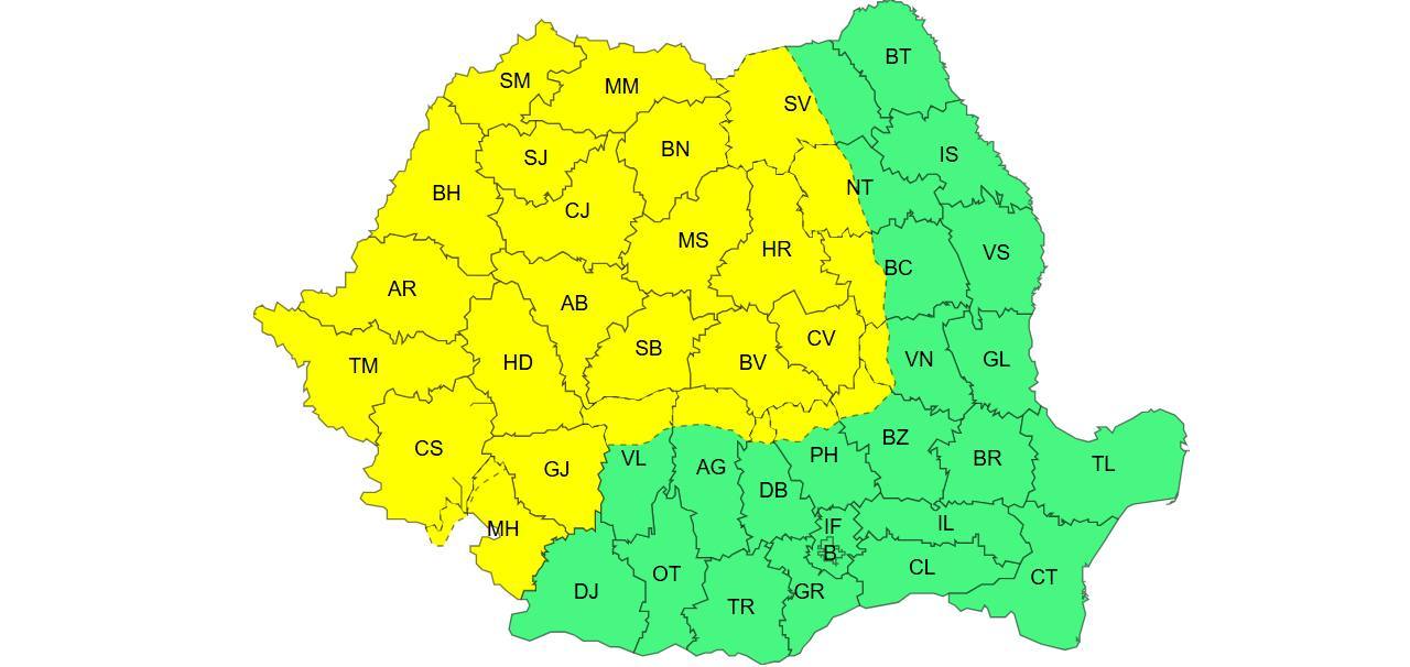 You are currently viewing Cod galben în zona montană a județului Dâmbovița. ANM anunță vijelii, grindină și rafale de până la 90 km/h