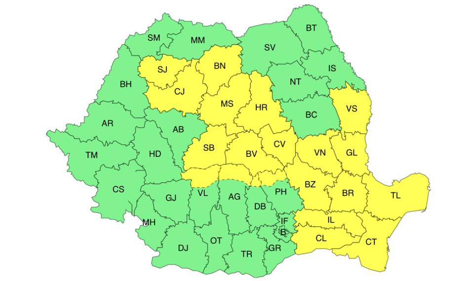 You are currently viewing Cod galben de furtuni în zona montană a județului Dâmbovița. ANM anunță ploi torențiale, vijelii și grindină
