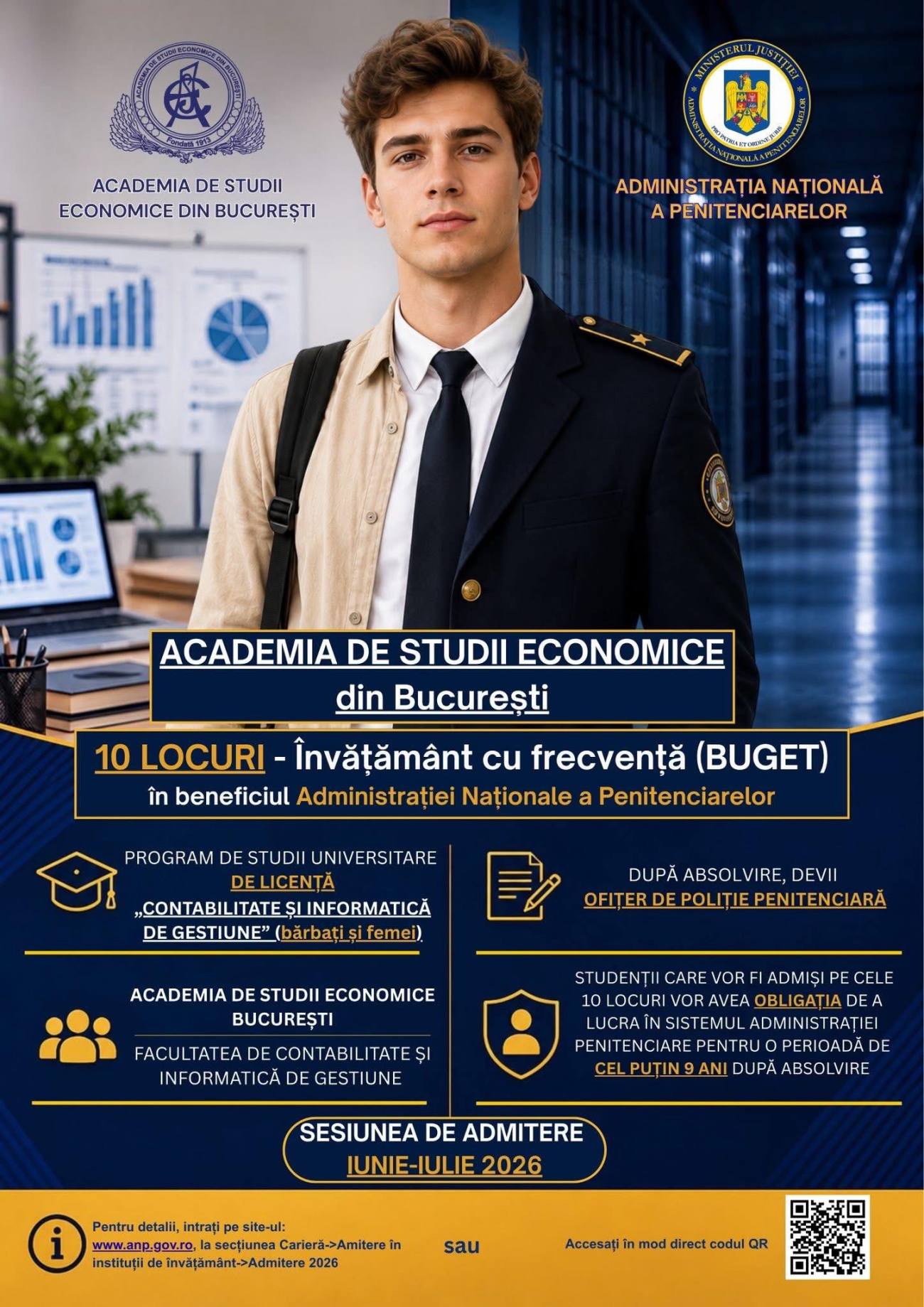 You are currently viewing Penitenciarul Mărgineni anunță locuri pentru viitori ofițeri de poliție penitenciară la ASE București și UBB Cluj-Napoca