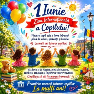 Read more about the article Primăria Raciu le transmite un mesaj copiilor de ziua lor: Sunteți cea mai prețioasă resursă a societății