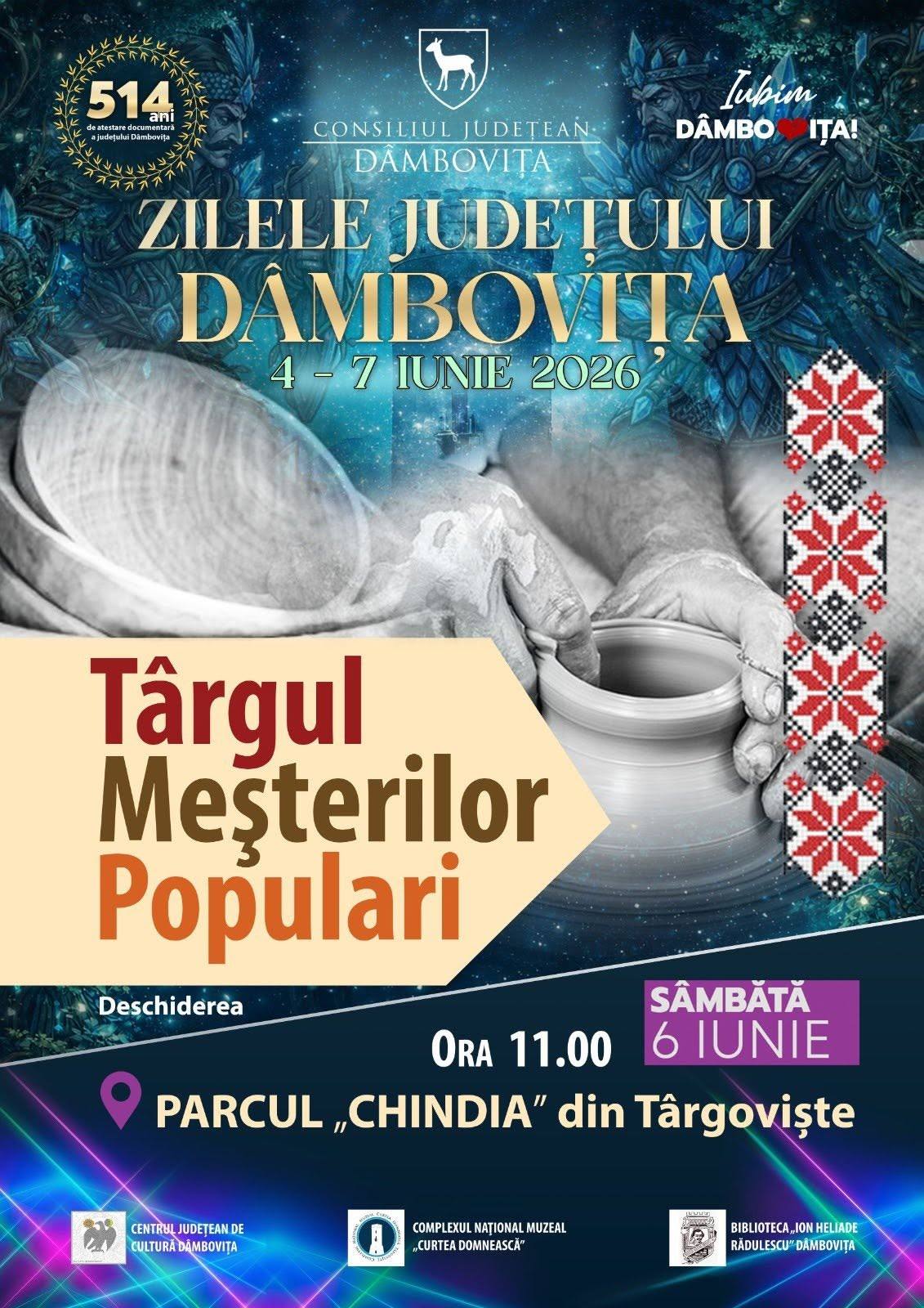 You are currently viewing Târgul Meșterilor Populari readuce tradițiile în Parcul Chindia, de Zilele Județului Dâmbovița