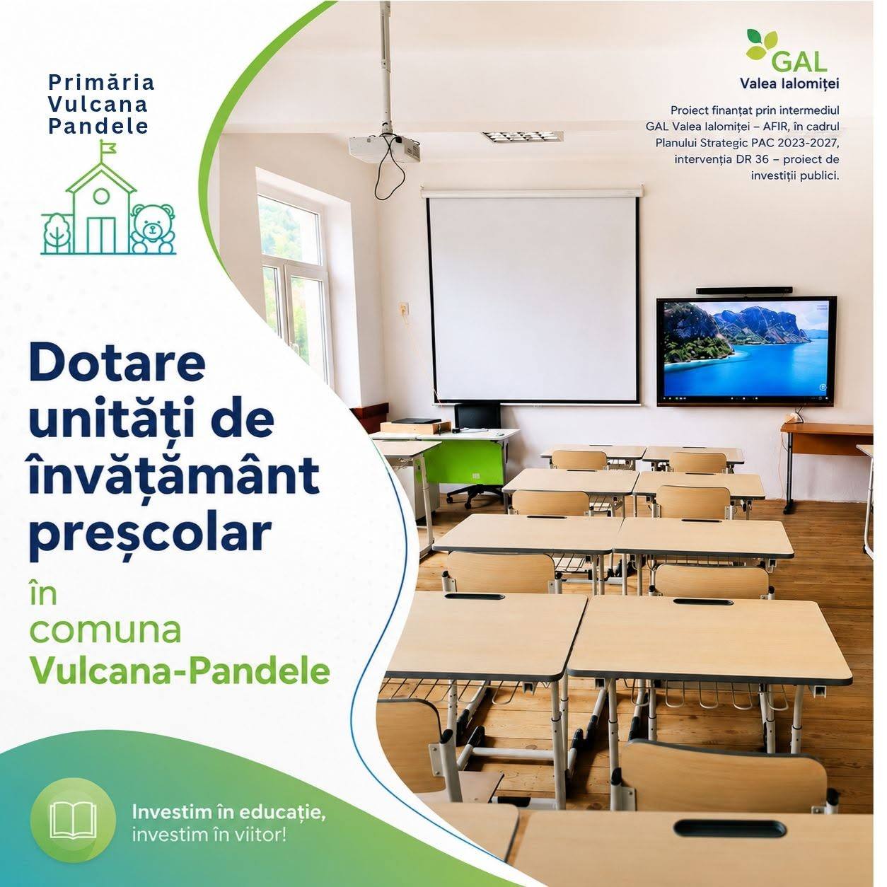 You are currently viewing Primăria Vulcana-Pandele a semnat contractul de finanțare pentru îmbunătățirea condițiilor din învățământului preșcolar