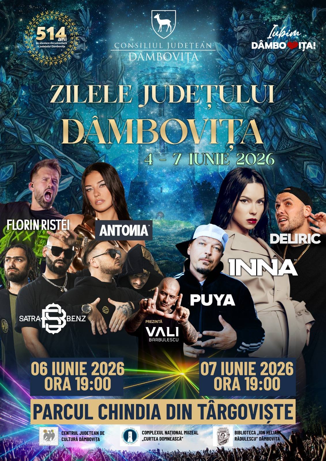 You are currently viewing Mâine debutează Zilele Județului Dâmbovița 2026. Expoziții, ateliere pentru copii și Gala de Excelență deschid ediția din acest an