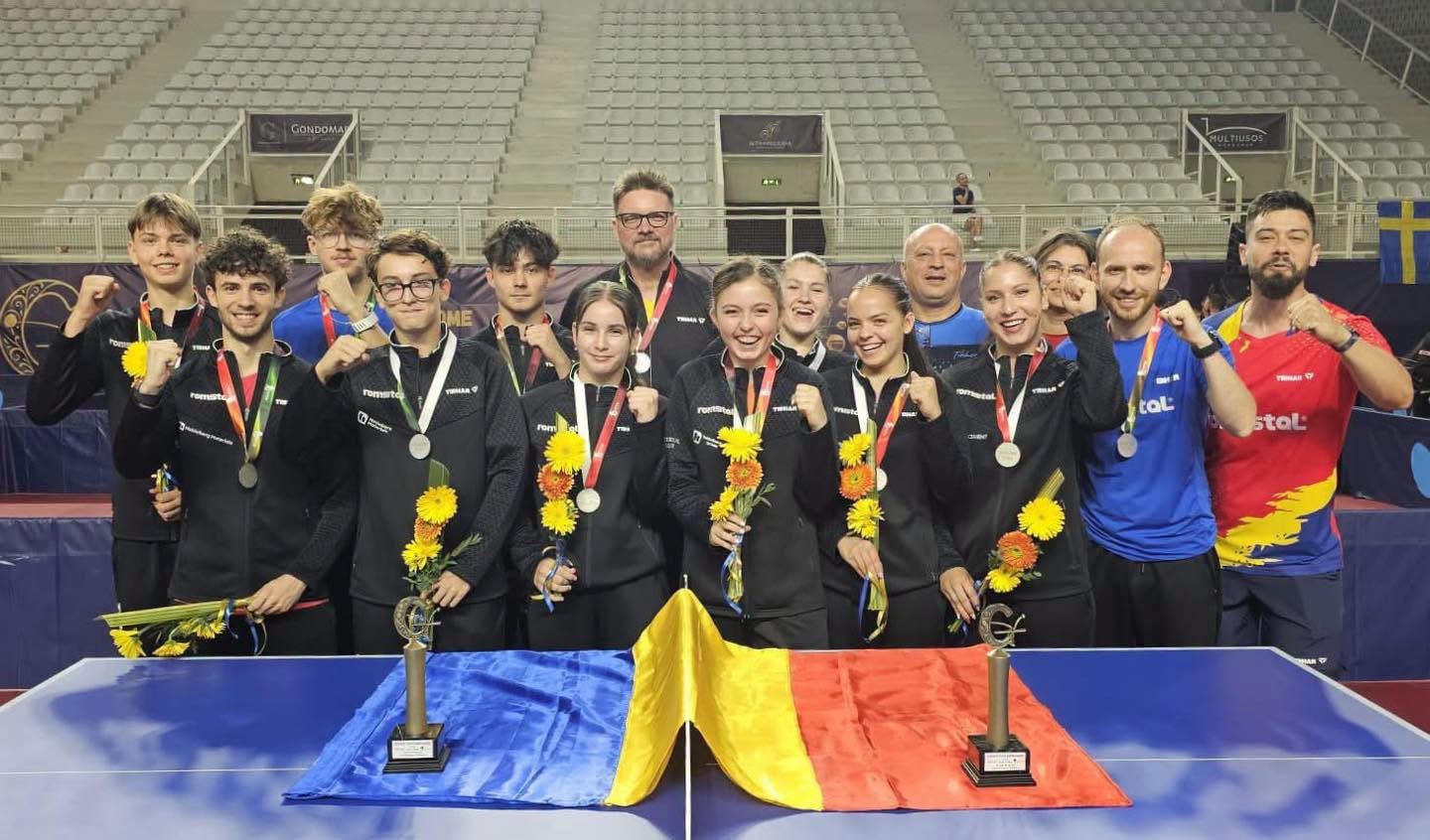 You are currently viewing România a urcat de două ori pe podiumul Europei la tenis de masă pentru juniori! Două medalii de argint și o nouă generație care promite performanță