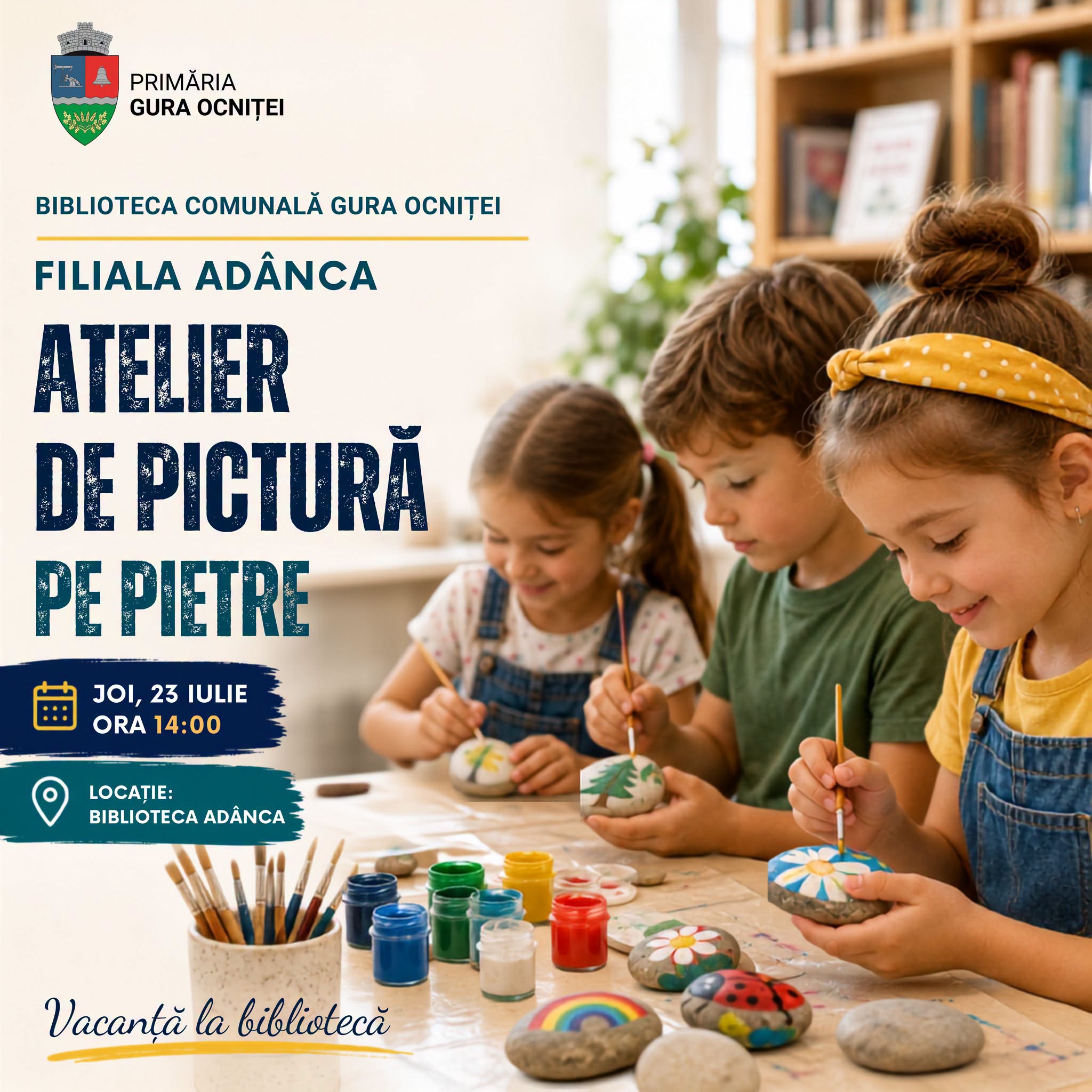 You are currently viewing Biblioteca Adânca din Gura Ocniței dă culoare vacanței copiilor